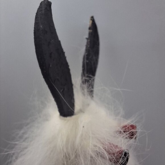 Kachina Handmade Doll Signed 8 Inch Wolf AM Native American Indian Art Wood Fur - Picture 5 of 12